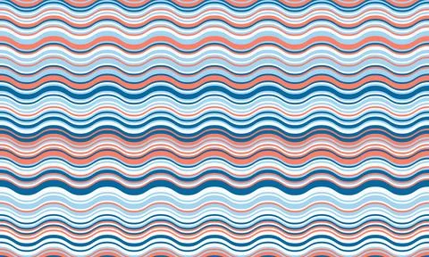 Serene pastel wave pattern.  Perfect for textile designs, website backgrounds Stock Illustration