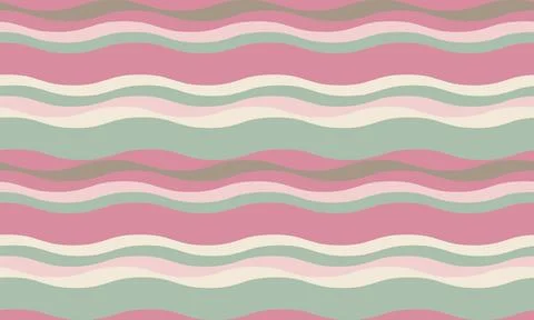 Serene pastel wave pattern, perfect for backgrounds, textiles, or packaging.  イラスト素材