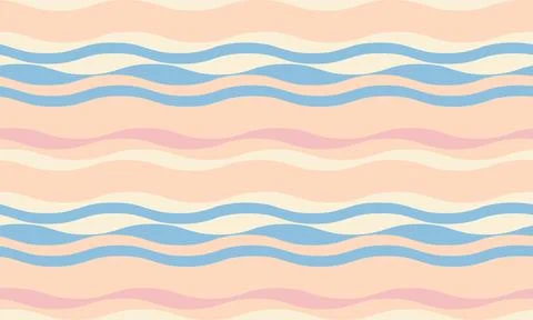 Serene pastel wave pattern.  Perfect for backgrounds, textiles, or branding.  Stock Illustration