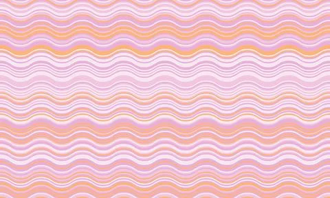 Serene pastel wave pattern.  Soft pink and peach hues create a calming, flowi Stock Illustration