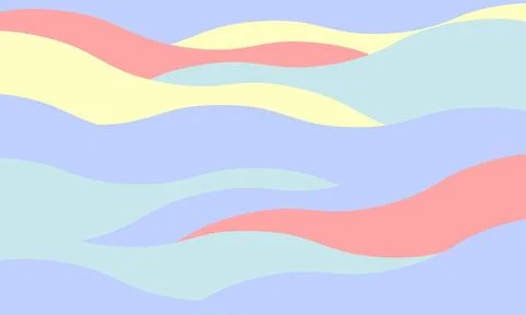 Serene pastel waves abstract background.  Ideal for website banners, social m Stock Illustration