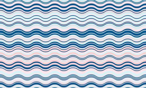 Serene pastel wavy stripes pattern. Perfect for textile design, website backg 스톡 일러스트