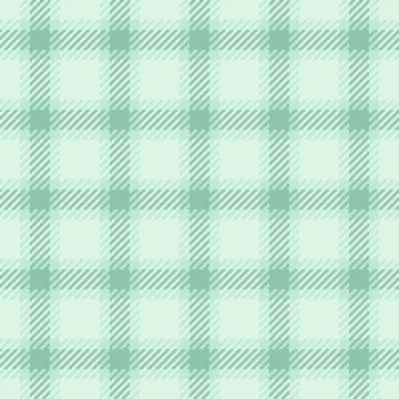 Serene plaid pattern with delicate green hues. Seamless textile texture, grea Stock Illustration