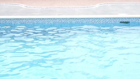 Serene Poolscape.Tranquil Pool Without People Video stock 258294067