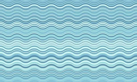 Serene, repeating wave pattern in calming blue hues.  Perfect for website bac 库存插图