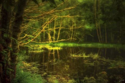 A serene setting Foto stock