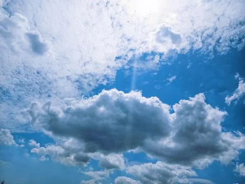 Serene sky copy space Stock Photos