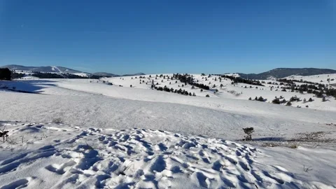 Serene Snowy Mountain Landscape Stock Footage 305089026