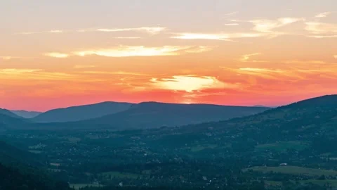Serene Summer Sunset Time-Lapse in Tatra National Park Stock Footage 291715321