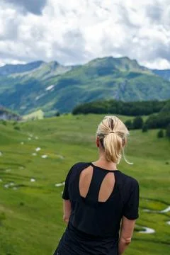 Serene Sunrays Over the Mountain Stock Photos