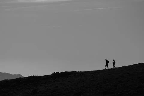 Serene Sunrays Over the Mountain Stock Photos