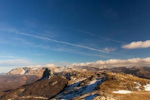 Serene Sunrays Over the Mountain Stock Photos