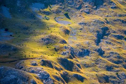 Serene Sunrays Over the Mountain Stock Photos
