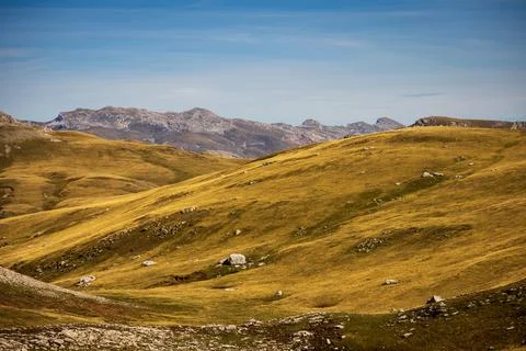 Serene Sunrays Over the Mountain Stock Photos
