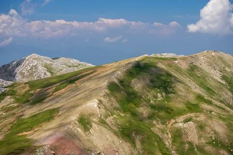 Serene Sunrays Over the Mountain Stock Photos