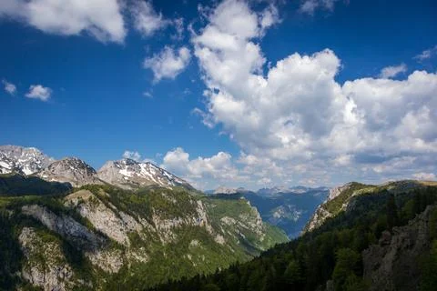 Serene Sunrays Over the Mountain Stock Photos