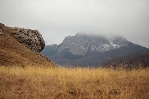 Serene Sunrays Over the Mountain Stock Photos