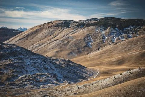 Serene Sunrays Over the Mountain Stock Photos