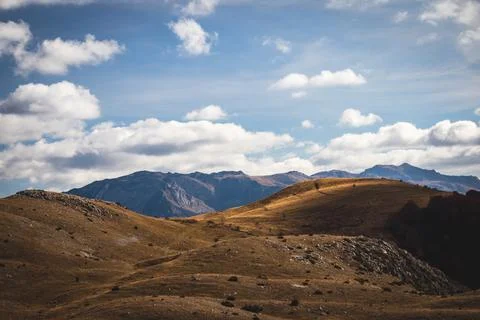 Serene Sunrays Over the Mountain Stock Photos