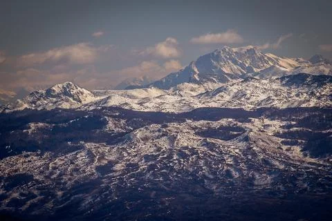 Serene Sunrays Over the Mountain Stock Photos