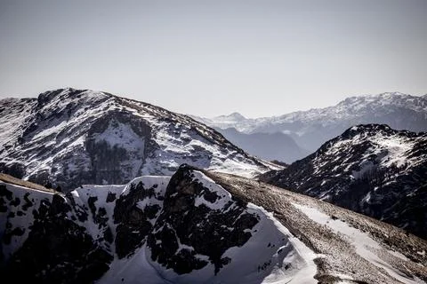 Serene Sunrays Over the Mountain Stock Photos