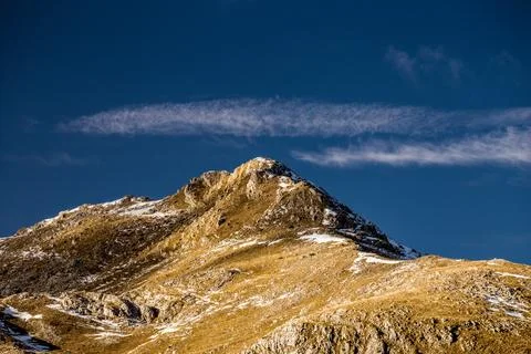 Serene Sunrays Over the Mountain Stock Photos