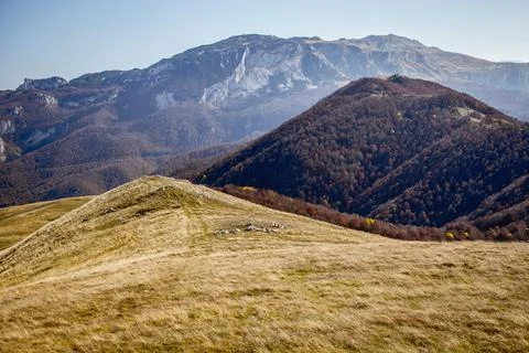 Serene Sunrays Over the Mountain Stock Photos