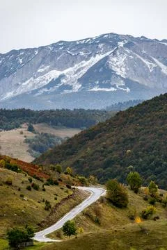 Serene Sunrays Over the Mountain Stock Photos