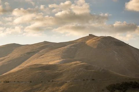 Serene Sunrays Over the Mountain Stock Photos