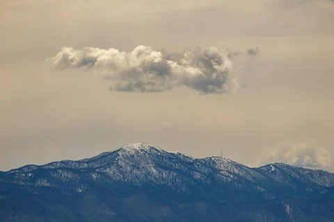 Serene Sunrays Over the Mountain Stock Photos