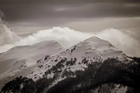 Serene Sunrays Over the Mountain Stock Photos