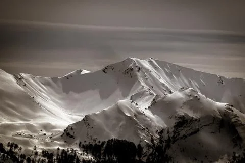 Serene Sunrays Over the Mountain Stock Photos