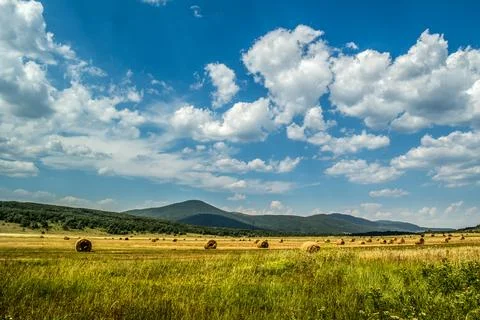 Serene Sunrays Over the Mountain Stock Photos