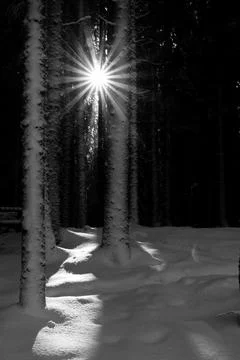Serene Sunrays Over the Mountain Stock Photos