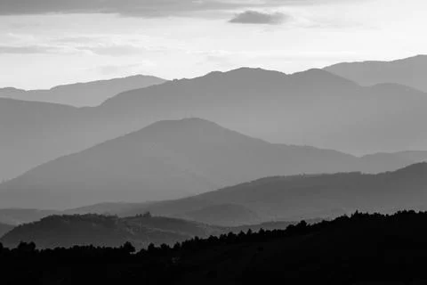 Serene Sunrays Over the Mountain Stock Photos