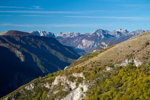 Serene Sunrays Over the Mountain Stock Photos