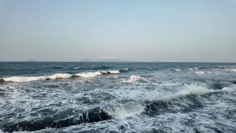 Serene Sunrise Waves on Shore Stock Footage 291393252