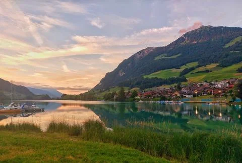 Serene Sunset Reflections Foto stock