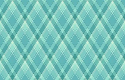 Serene teal plaid pattern, perfect for textile designs, website backgrounds,  Stock Illustration