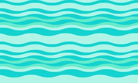 Serene teal wave pattern, perfect for summer designs, website backgrounds, or Illustrazione stock