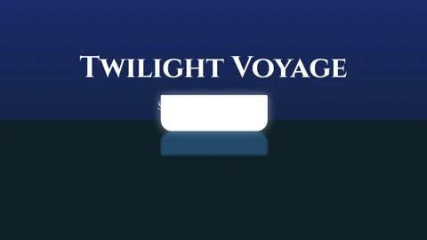 Serene twilight journey over tranquil deep blue waters abstract video loop 動画素材 337501103