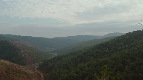Serene Valley Under a Cloudy Sky Stock Footage 282928510