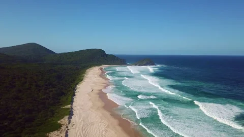 Serene View Of Celitto Beach In New South Wales, Australia. Aerial Shot 库存影片 294633645