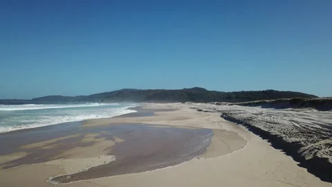 Serene View Of Celitto Beach In New South Wales, Australia. Aerial Shot Stock Footage 294633711
