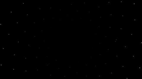 A serene view of distant white stars scattered across a deep black night sky Vídeo Stock 336263253