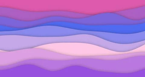 Serene wave bands in soft purple tones Stock Illustration