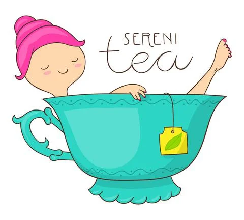 SereniTEA Stock Illustration