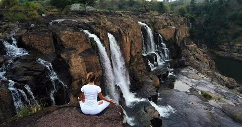 Serenity and yoga practicing Stock Footage 88262796