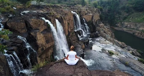 Serenity and yoga practicing Stock Footage 88263252