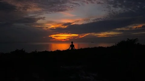 Serenity and yoga practicing Video stock 89028432